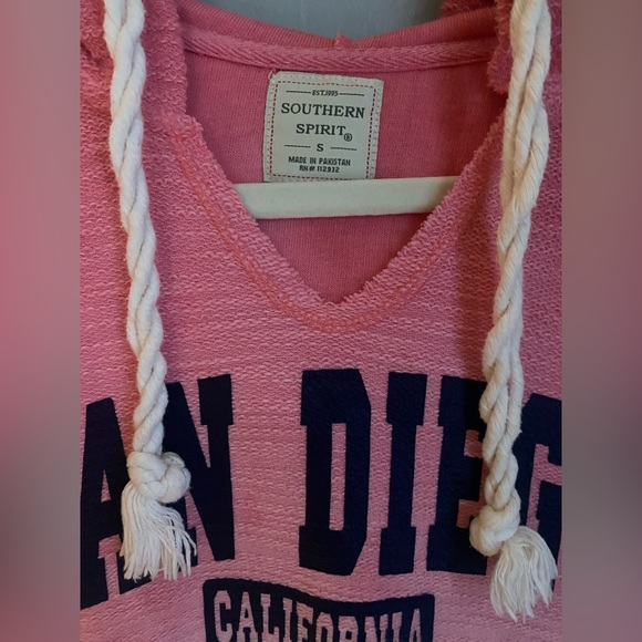 Southern Spirit pink ombré hooded San Diego sweatshirt S - Picture 2 of 7